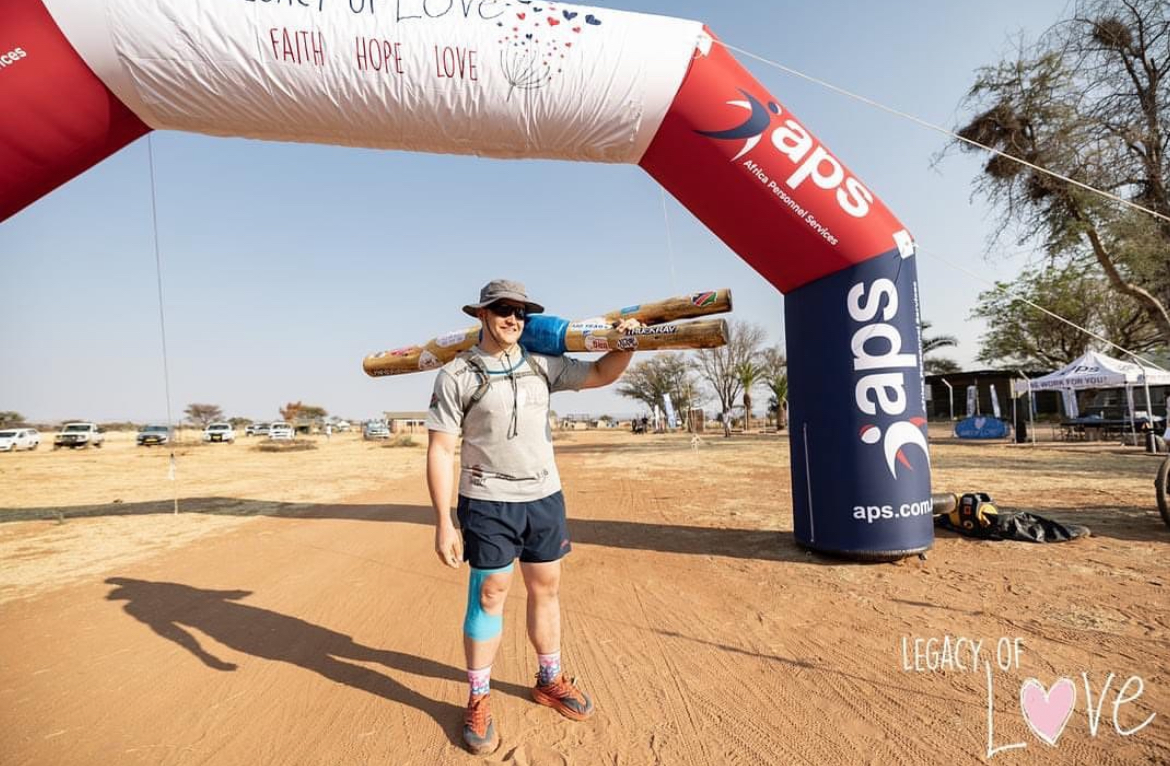 Francois reaching an endurance event finish